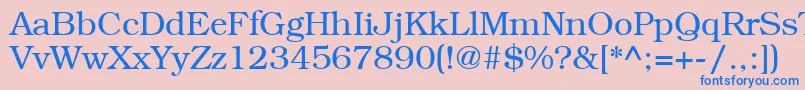 Шрифт LibrarianRegular – синие шрифты на розовом фоне