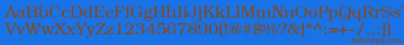 LibrarianRegular Font – Brown Fonts on Blue Background