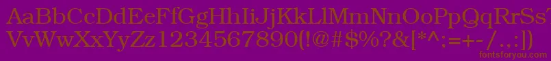 Czcionka LibrarianRegular – brązowe czcionki na fioletowym tle