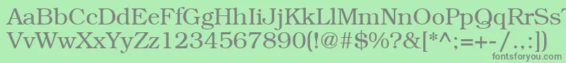 フォントLibrarianRegular – 緑の背景に灰色の文字