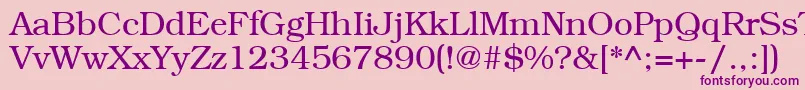 Шрифт LibrarianRegular – фиолетовые шрифты на розовом фоне