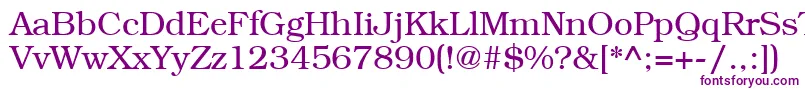 フォントLibrarianRegular – 白い背景に紫のフォント