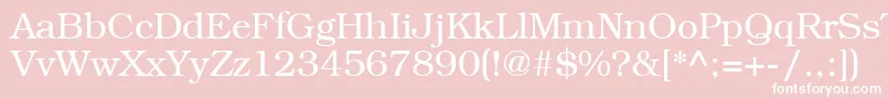 LibrarianRegular-Schriftart – Weiße Schriften auf rosa Hintergrund