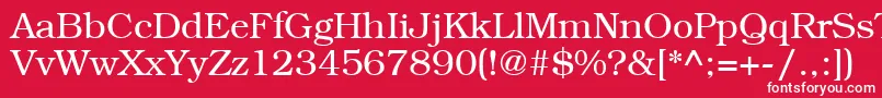 Шрифт LibrarianRegular – белые шрифты на красном фоне