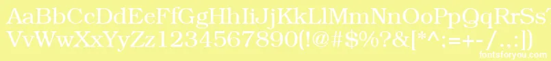 Шрифт LibrarianRegular – белые шрифты на жёлтом фоне