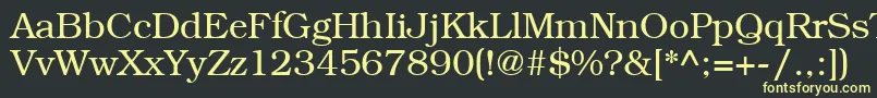 Шрифт LibrarianRegular – жёлтые шрифты на чёрном фоне
