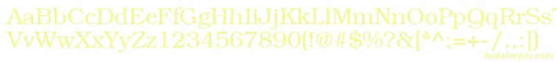 フォントLibrarianRegular – 白い背景に黄色の文字
