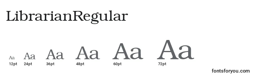 Размеры шрифта LibrarianRegular