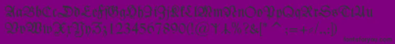 フォントKleistFrakturzierbuchstaben – 紫の背景に黒い文字