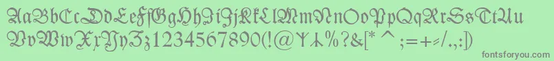 KleistFrakturzierbuchstaben Font – Gray Fonts on Green Background