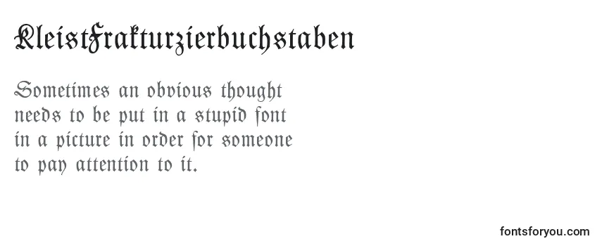 Обзор шрифта KleistFrakturzierbuchstaben