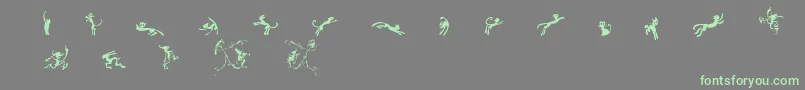 Halld-fontti – vihreät fontit harmaalla taustalla