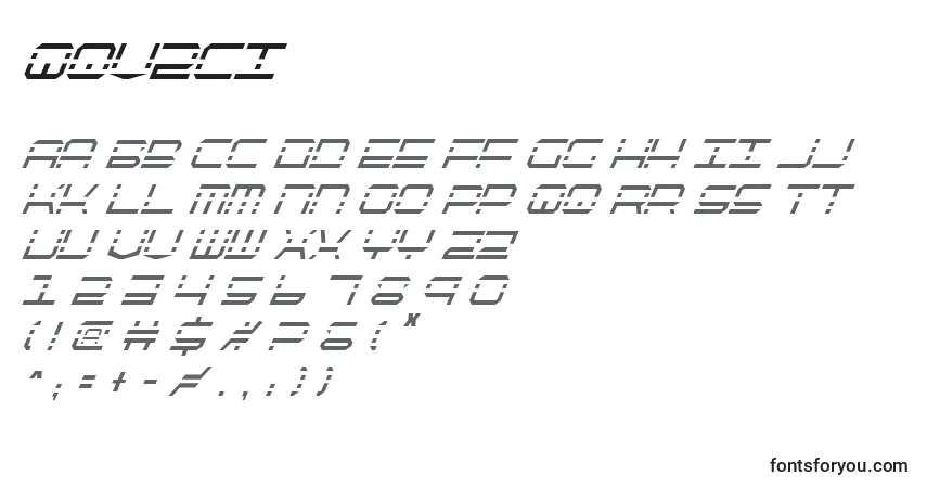 A fonte Qqv2ci – alfabeto, números, caracteres especiais