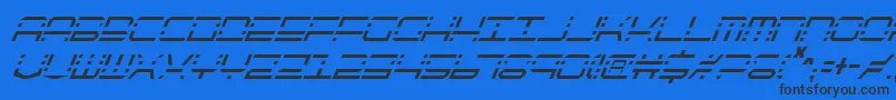 フォントQqv2ci – 黒い文字の青い背景