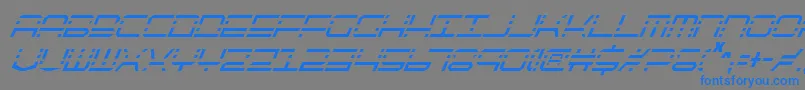 フォントQqv2ci – 灰色の背景に青い文字