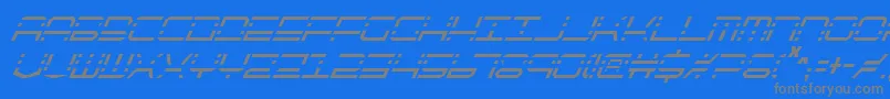 フォントQqv2ci – 青い背景に灰色の文字