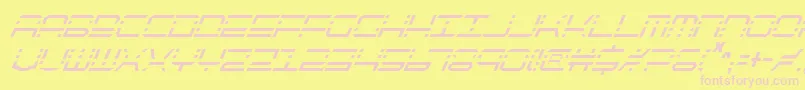 Qqv2ci Font – Pink Fonts on Yellow Background