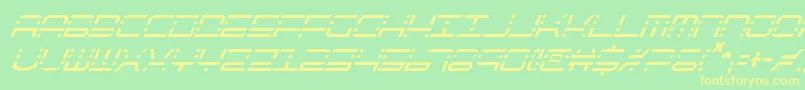 Qqv2ci Font – Yellow Fonts on Green Background