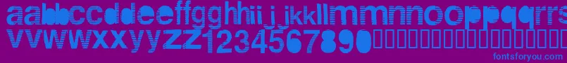 Agnostic Font – Blue Fonts on Purple Background