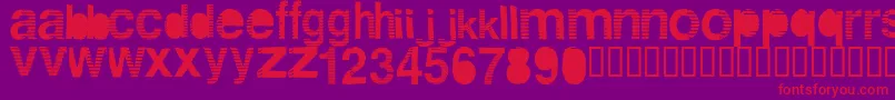 フォントAgnostic – 紫の背景に赤い文字