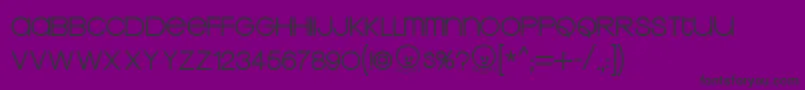 Fonte KravitzThermal – fontes pretas em um fundo violeta