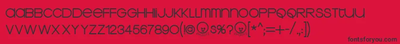 KravitzThermal Font – Black Fonts on Red Background