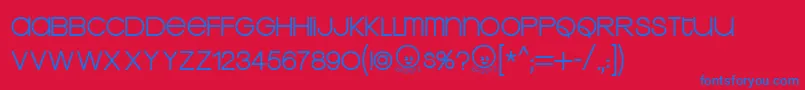 KravitzThermal Font – Blue Fonts on Red Background