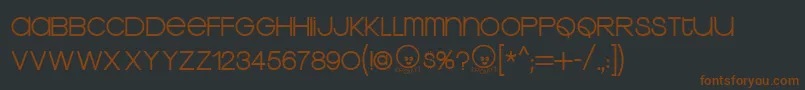 KravitzThermal Font – Brown Fonts on Black Background