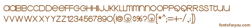 Шрифт KravitzThermal – коричневые шрифты на белом фоне