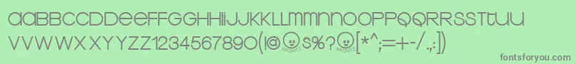 KravitzThermal Font – Gray Fonts on Green Background