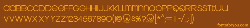 KravitzThermal-Schriftart – Orangefarbene Schriften auf braunem Hintergrund