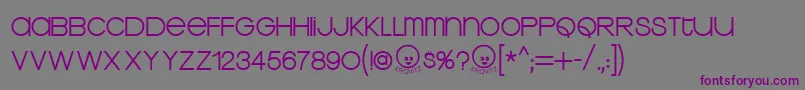 KravitzThermal Font – Purple Fonts on Gray Background