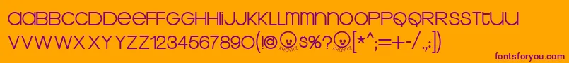 KravitzThermal Font – Purple Fonts on Orange Background