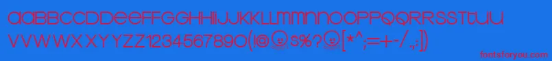 KravitzThermal Font – Red Fonts on Blue Background