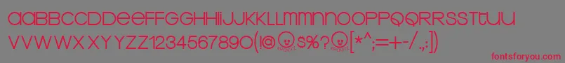 KravitzThermal-Schriftart – Rote Schriften auf grauem Hintergrund