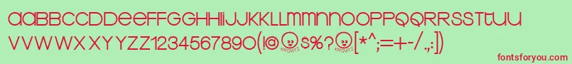 KravitzThermal Font – Red Fonts on Green Background