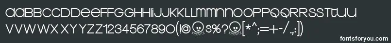 KravitzThermal-fontti – valkoiset fontit mustalla taustalla