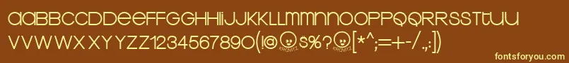 KravitzThermal Font – Yellow Fonts on Brown Background