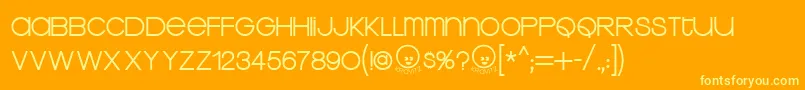 KravitzThermal Font – Yellow Fonts on Orange Background