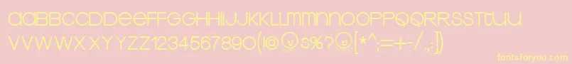 KravitzThermal Font – Yellow Fonts on Pink Background