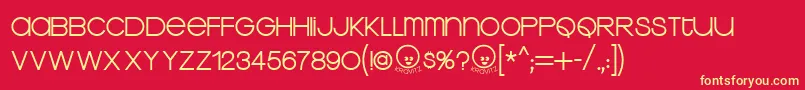 KravitzThermal Font – Yellow Fonts on Red Background