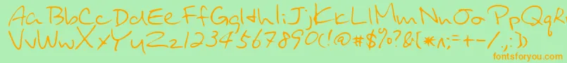 More about UraraRegular Font UraraRegular Font – Orange Fonts on Green Background