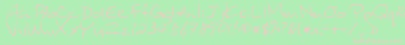 UraraRegular Font – Pink Fonts on Green Background