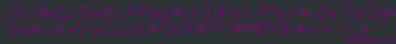 UraraRegularフォントについての詳細 フォントUraraRegular – 黒い背景に紫のフォント