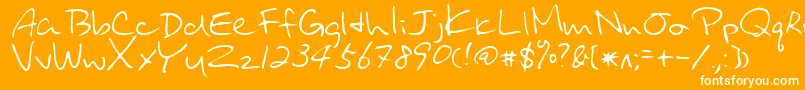 UraraRegular Font – White Fonts on Orange Background