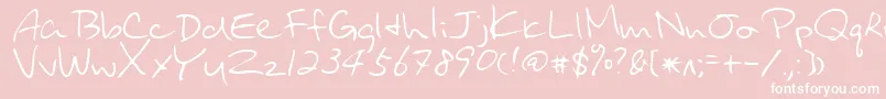 UraraRegular-Schriftart – Weiße Schriften auf rosa Hintergrund