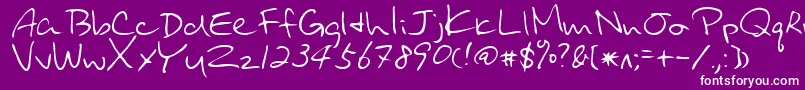 UraraRegular Font – White Fonts on Purple Background