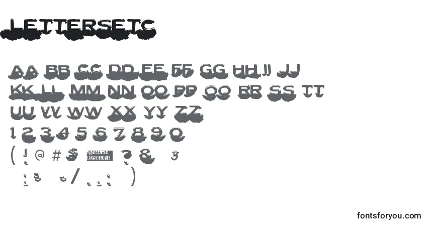 Lettersetc-fontti – aakkoset, numerot, erikoismerkit