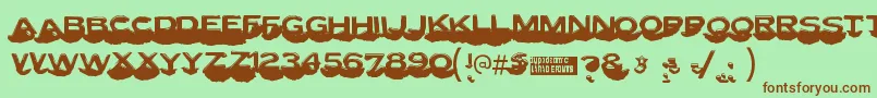 Lettersetc Font – Brown Fonts on Green Background