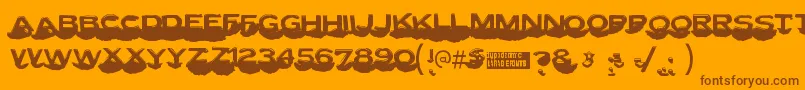 Lettersetc Font – Brown Fonts on Orange Background